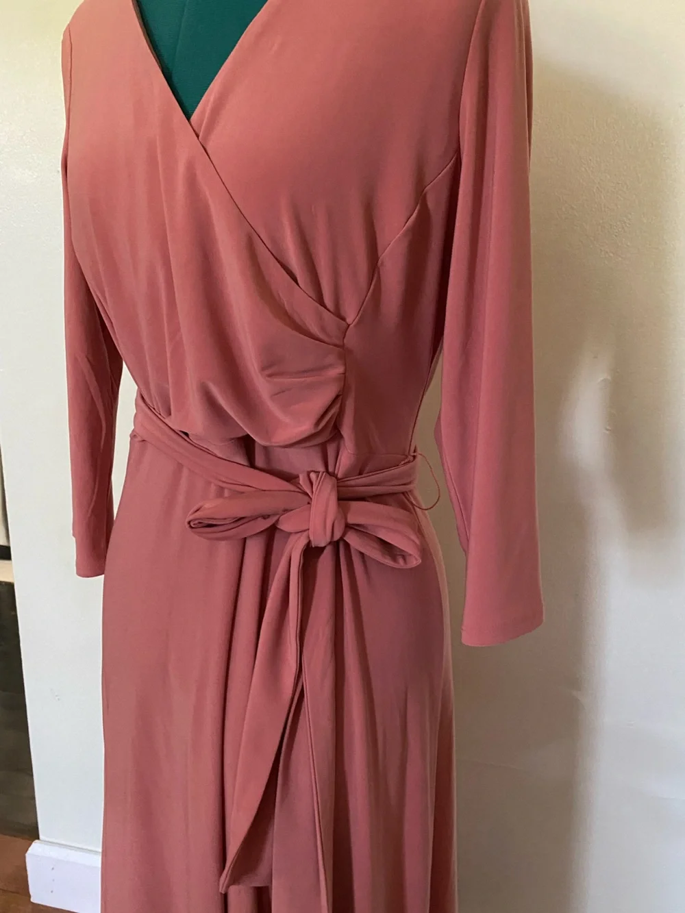 Ralph Lauren Rose Wrap Jumpsuit with Waist Tie